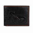 Seragino Bike Embossed Leather Bifold Wallet