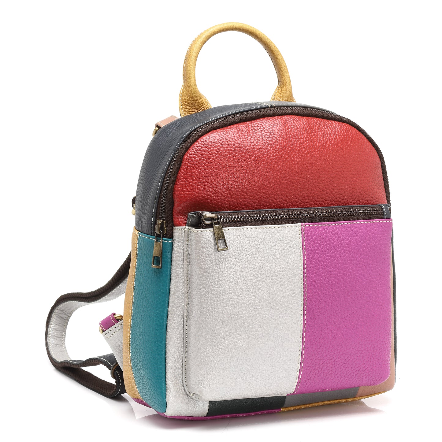 Seragino Mosaic Patchwork Leather Backpack