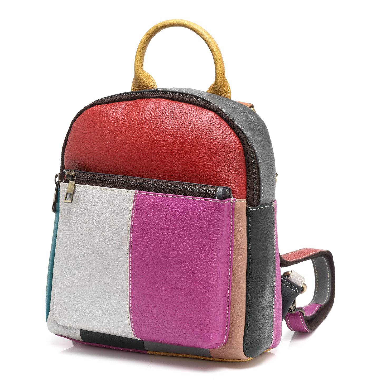 Seragino Mosaic Patchwork Leather Backpack