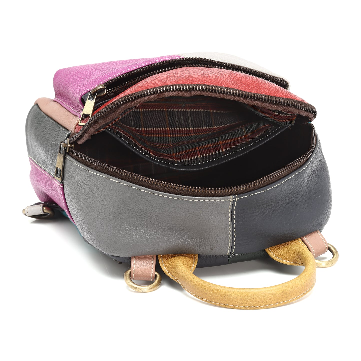 Seragino Mosaic Patchwork Leather Backpack
