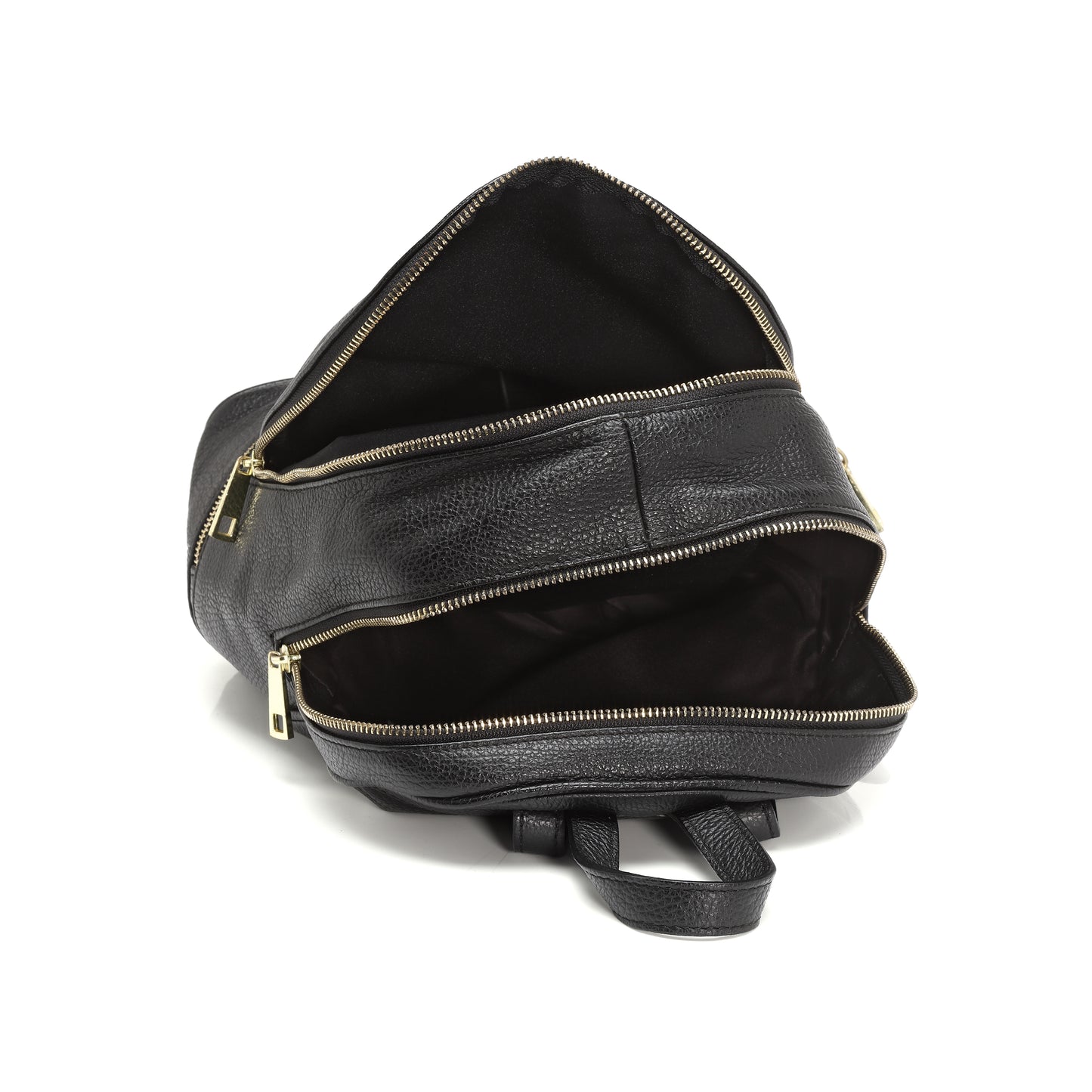 Seragino Noir Leather Backpack
